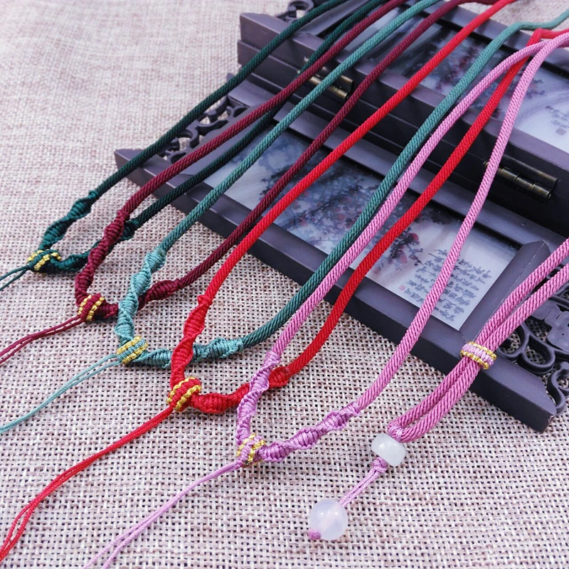 

Twisted Necklace Rope DIY Handmade Jewelry Accessories Material Gold Jadeite Hanging