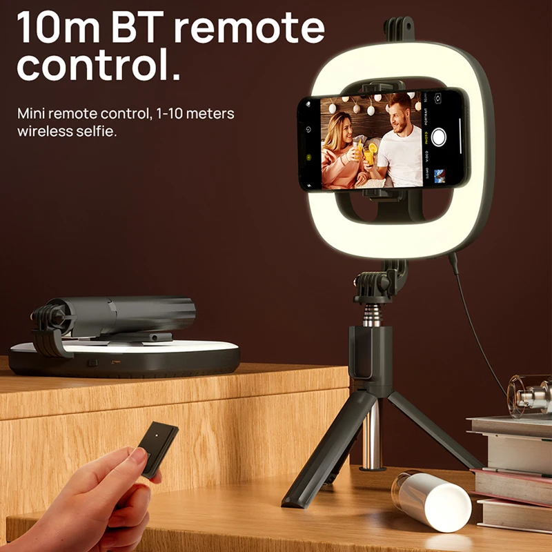 Кольцевой светильник HOCO со штативом держателем для телефона 3 лампы кольцевой