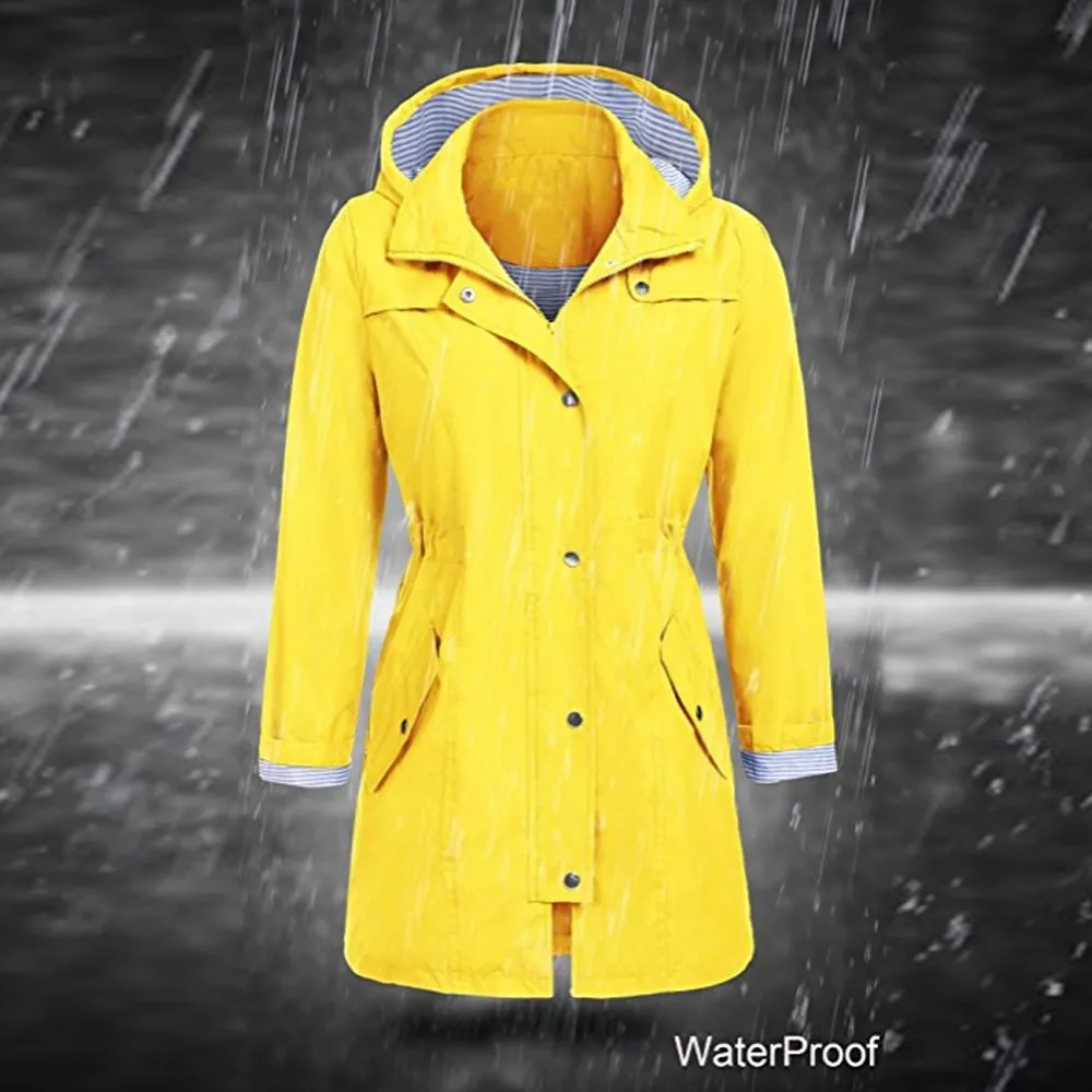 Women Jackets Amp Coats Feminine Coat Winter Warm Solid Rain Jacket Outdoor Hoodie Waterproof Hooded Raincoat Windproof Tops | Женская