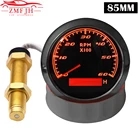 85 мм Автомобильный судовой Тахометр Морской Тахометр измеритель с ЖК-дисплей счетчик моточасов 3000 4000 6000 7000 8000 обмин судовой Тахометр Toerenteller