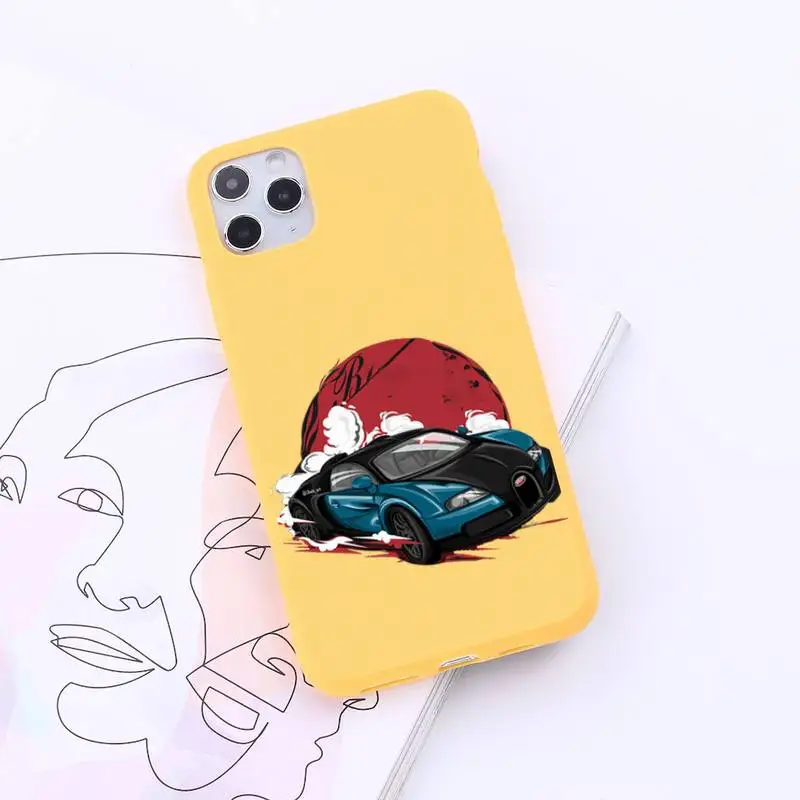 

Cool Japan JDM Sports Car Comic Phone Case Candy Color for iPhone 6 7 8 11 12 s mini pro X XS XR MAX Plus