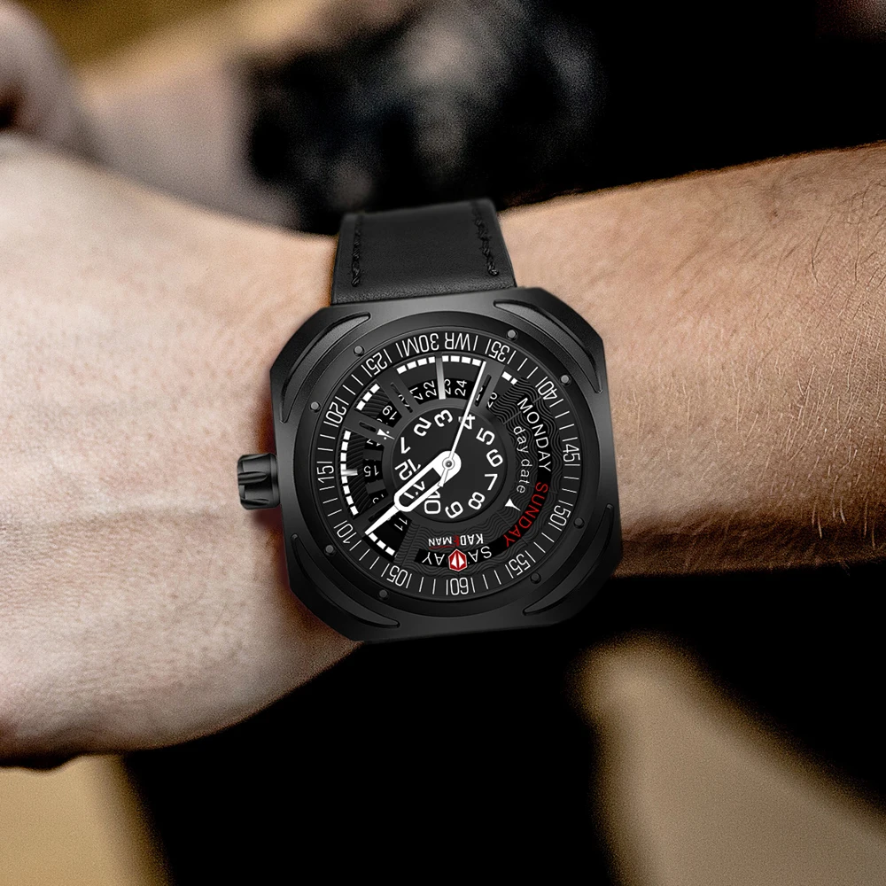 Часы наручные KADEMAN Мужские кварцевые модные деловые креативные спортивные