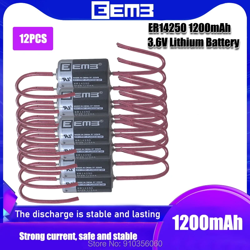 12 шт. EEMB Оригинал ER14250 ER14250AX3.6V литиевая батарея PLC розетка с сварочной иглой 1/2AA |