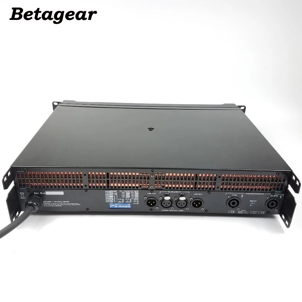 Профессиональный усилитель Betagear 2350 Вт x2 канальный мощности сабвуфер 14000q