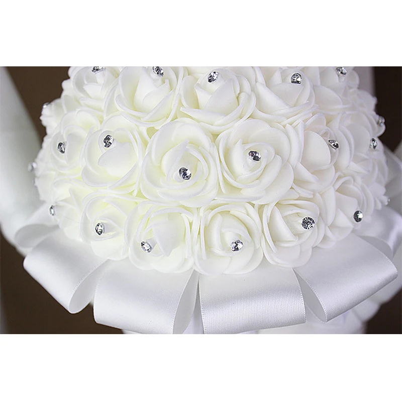 Белые розы белые букет невесты атласные цветы романтичный свадебный | Свадьбы и