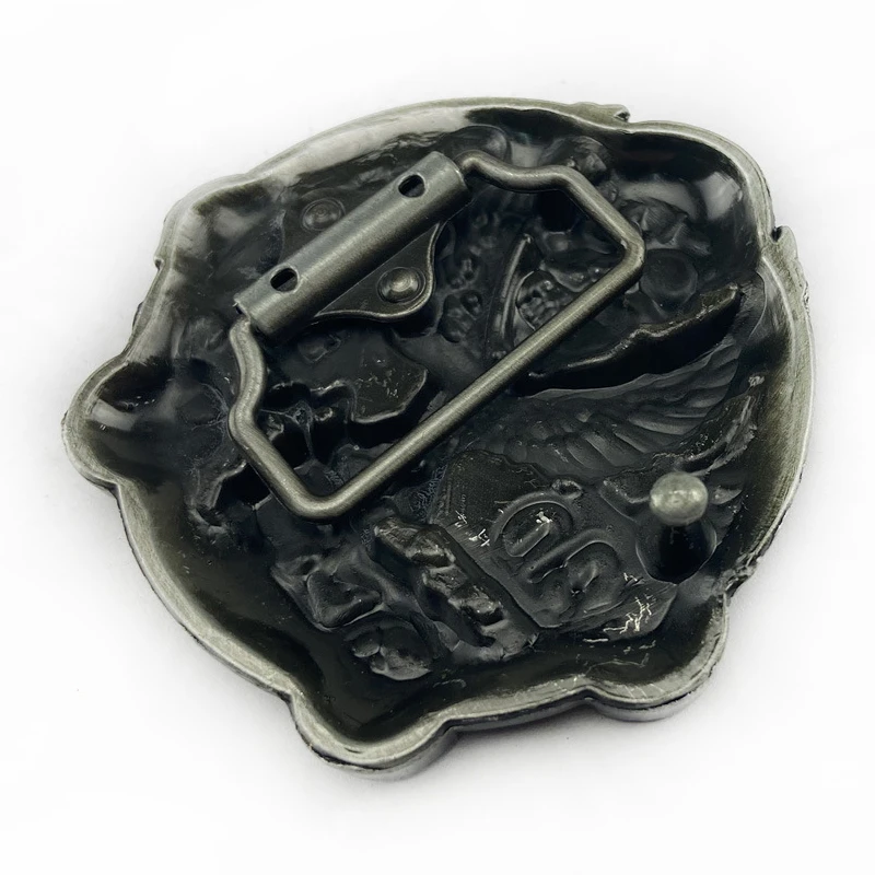 Rock Skull 3D Metal Belt Buckle Punk Vintage Motorcycle Buckles Skeleton Style Jeans Accessories Suit 4cm Width Belts | Дом и сад