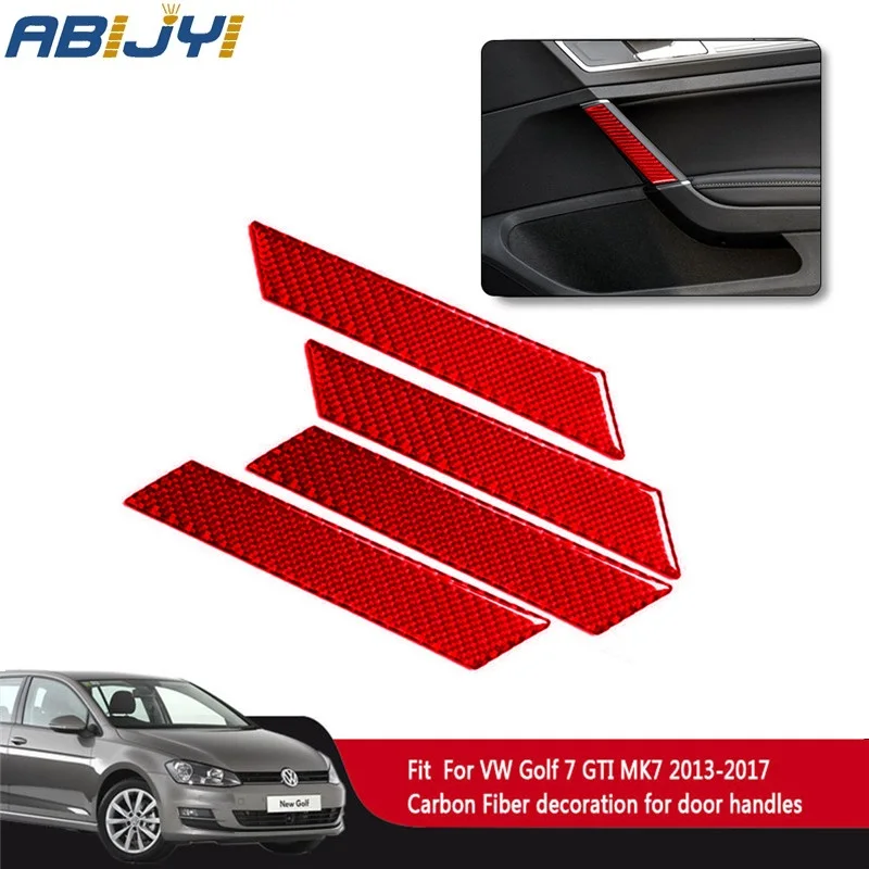 

4 шт., автомобильные наклейки на дверную ручку для VW Golf 7 GTI MK7 2013-2017