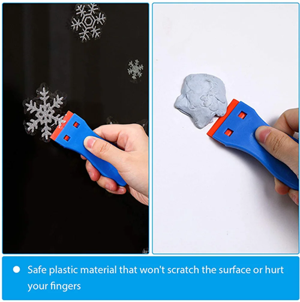 

Plastic scraper with wavy handle for scraping labels and decals, glass, windshield and auto window film vinyl tool applications