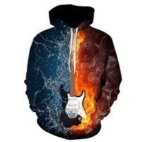 sweatpants male rock music saxophone guitar flame hoodie 3d sweatshirt menwomen musical notation hooded streetwear hoodie homme