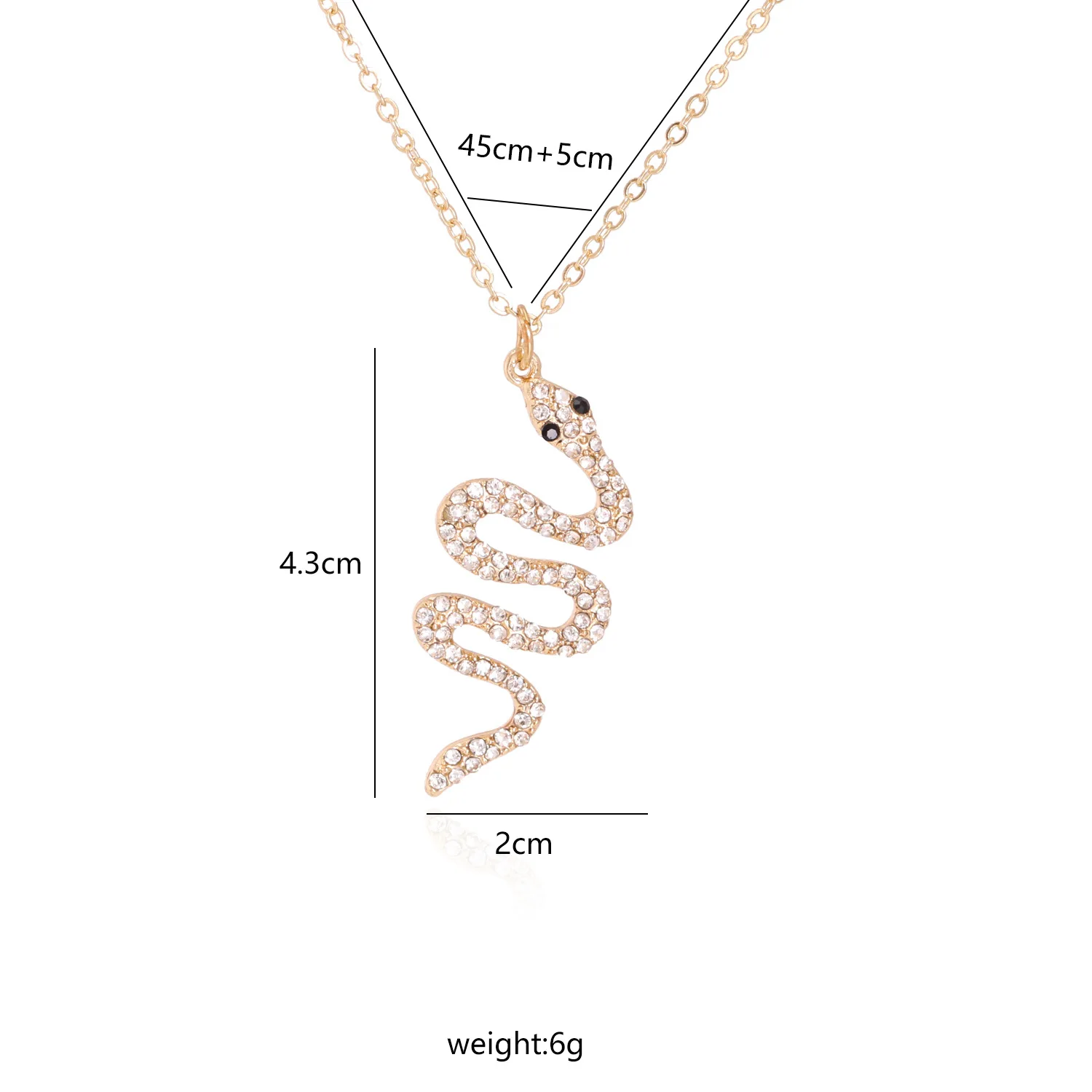 

Fashion Snake Pendant Necklaces 2020 New Womens Hiphop Punk Simple Gothic Crystal Stainless Steel Necklace Jewelry For Girls