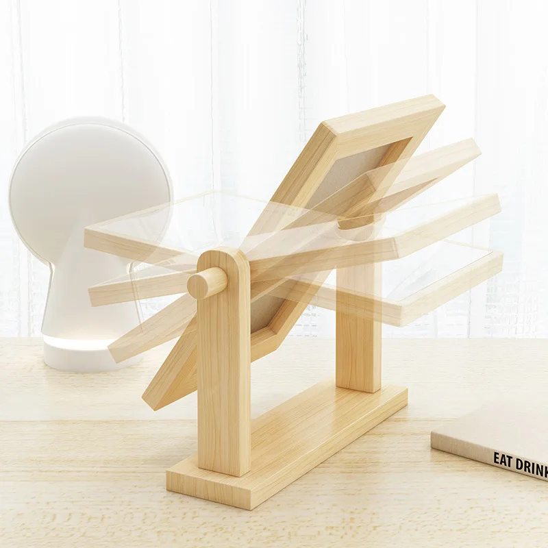 Зеркало из массива дерева HD настольное деревянное зеркало для макияжа