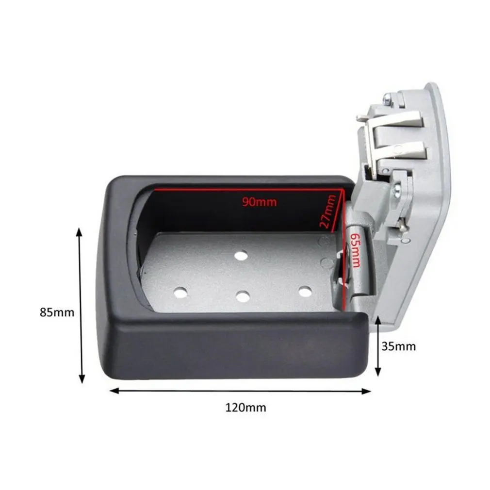 

Key Safe Box 4 Digit Combination Password Keys Box Key Storage Organizer Case Wall Mounted Home Security Lock Tool Metal Key Box