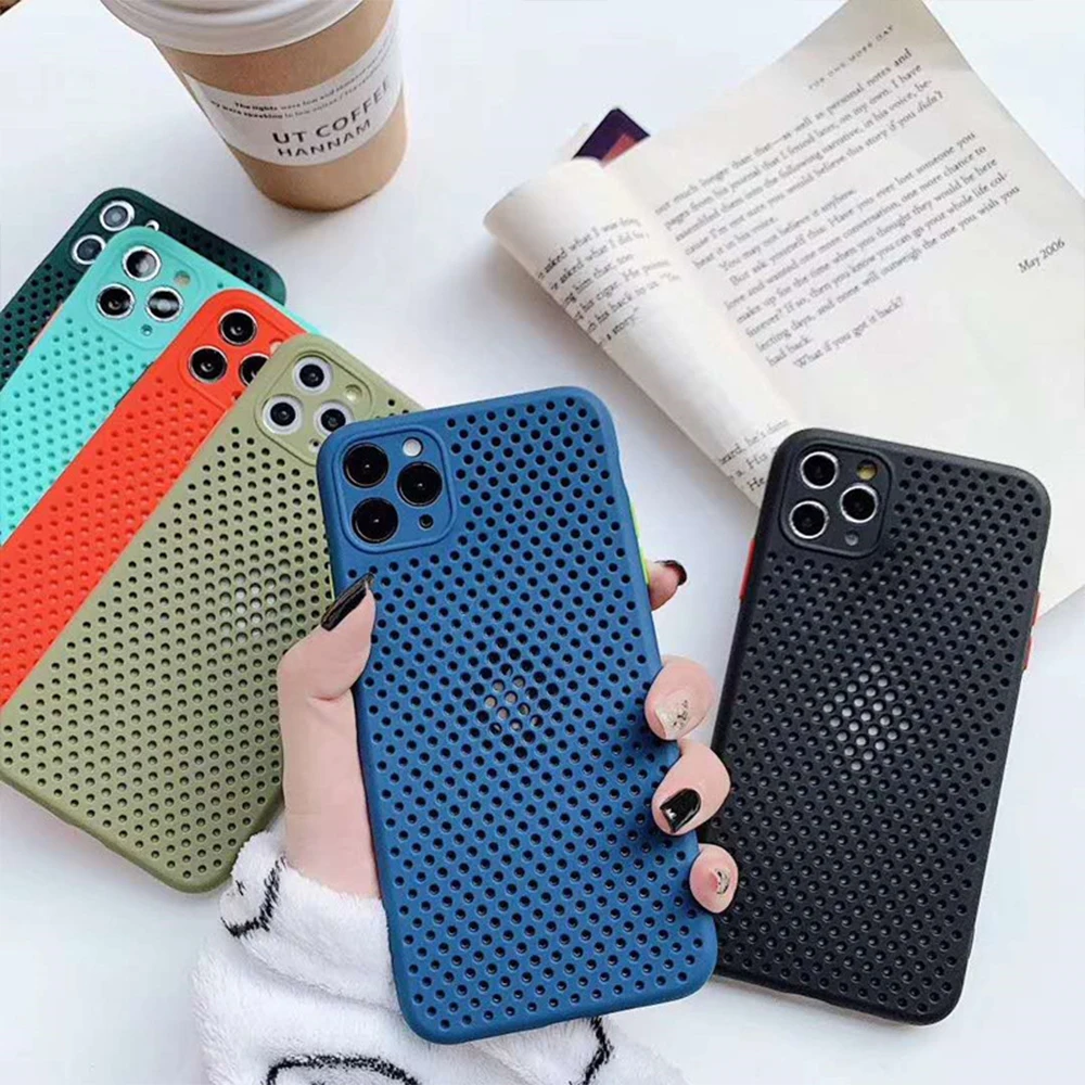 Дышащий чехол с отводом тепла для телефона Huawei P40 30 Pro Mate Lite Nova 5i 6 Honor V30 9A мягкие
