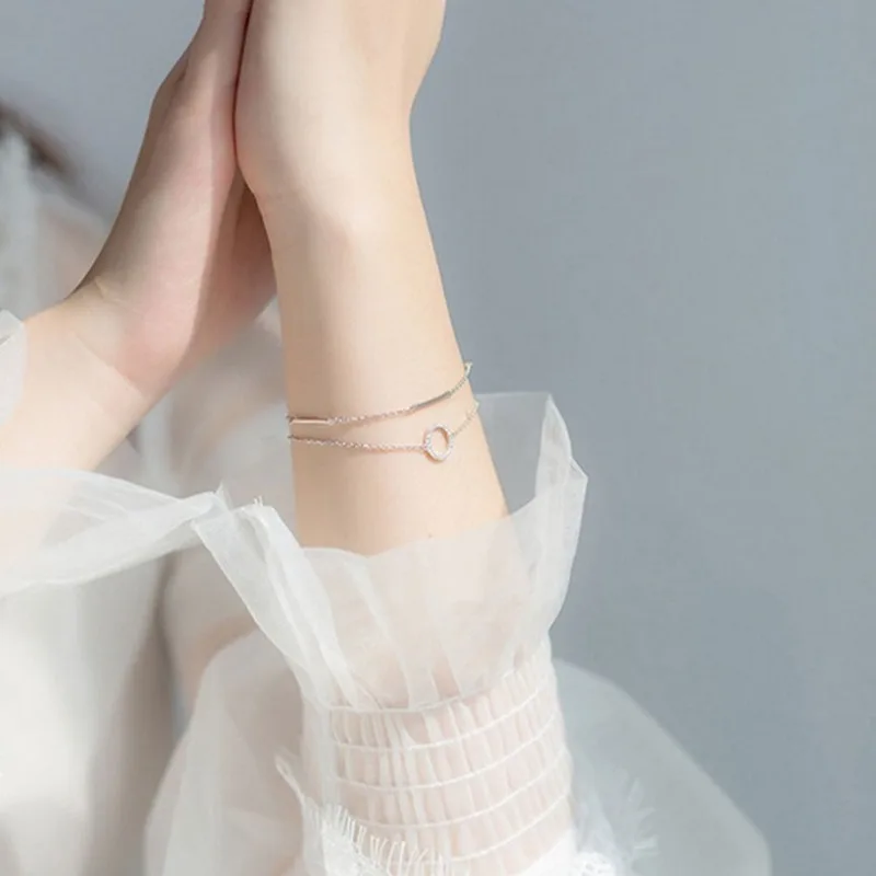 BONLAVIE простой дизайн круглый блестящий геометрический креативный двухслойный