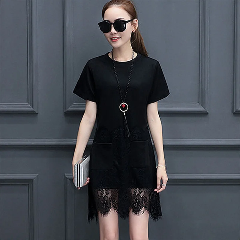 Летнее кружевное платье в стиле пэчворк пикантное мини-платье Для женщин