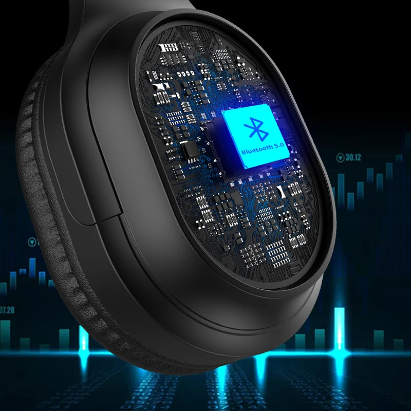 Беспроводные Bluetooth-наушники складная гарнитура с микрофоном стереонаушники 9D