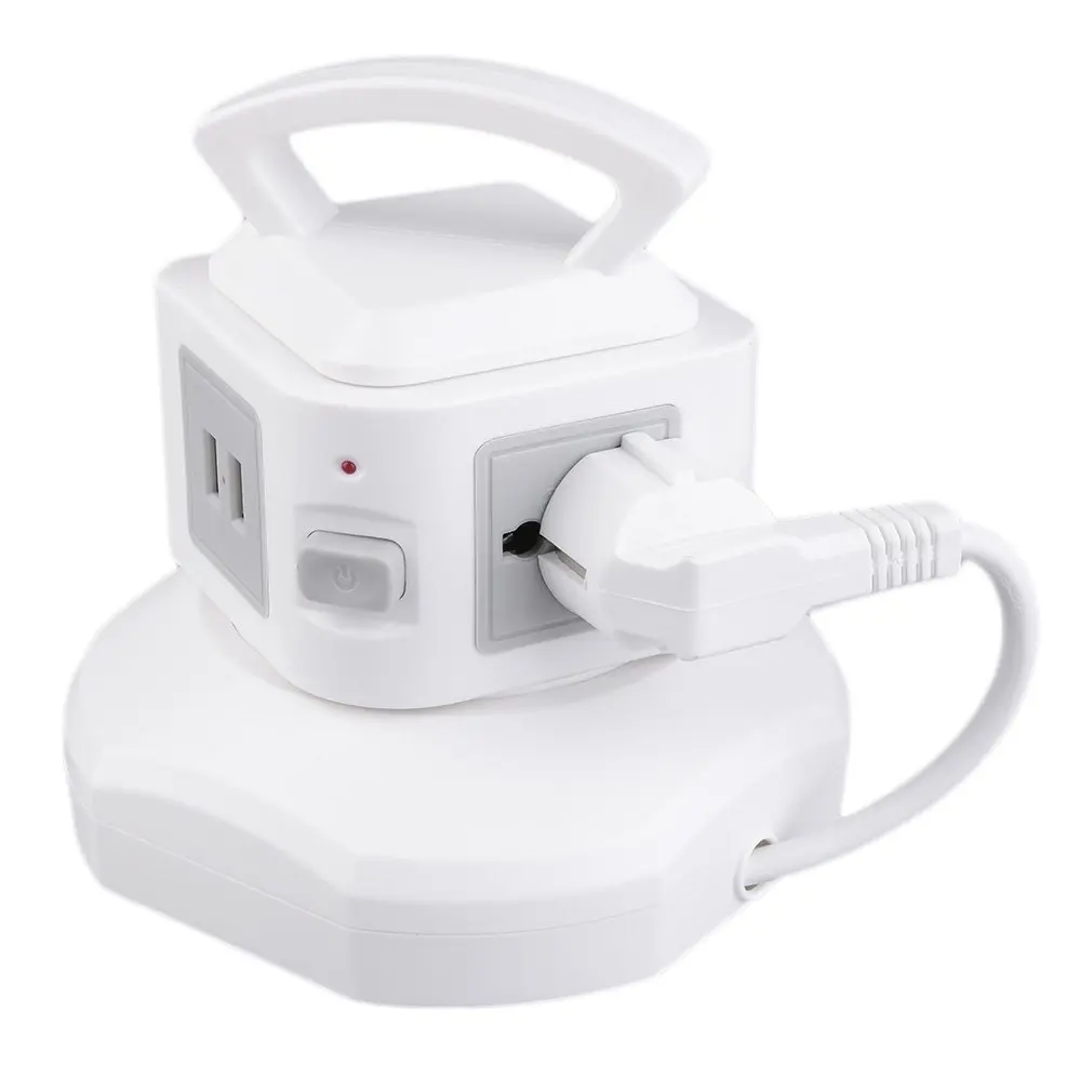 PC + ABS Smart Anti-Thunder защита от перегрузки 3-Outlet с 2-USB портами розетка защищенная