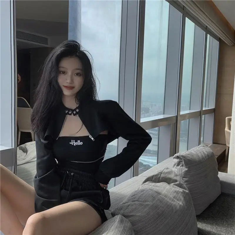 В наличии комплект из 3 предметов xl в Корейском стиле двух Женская ассиметричная