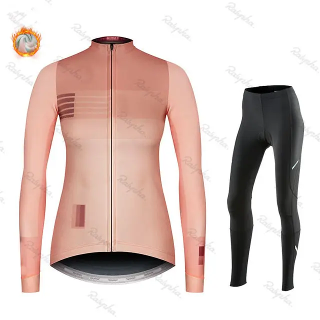 cycling jersey set 2 Gobike MTB Зимняя женская шерстяная рубашка с длинными рукавами, Джерси для шоссейного велоспорта, куртка для триатлона, облегающий костюм - Цвет: cycling jersey set 2