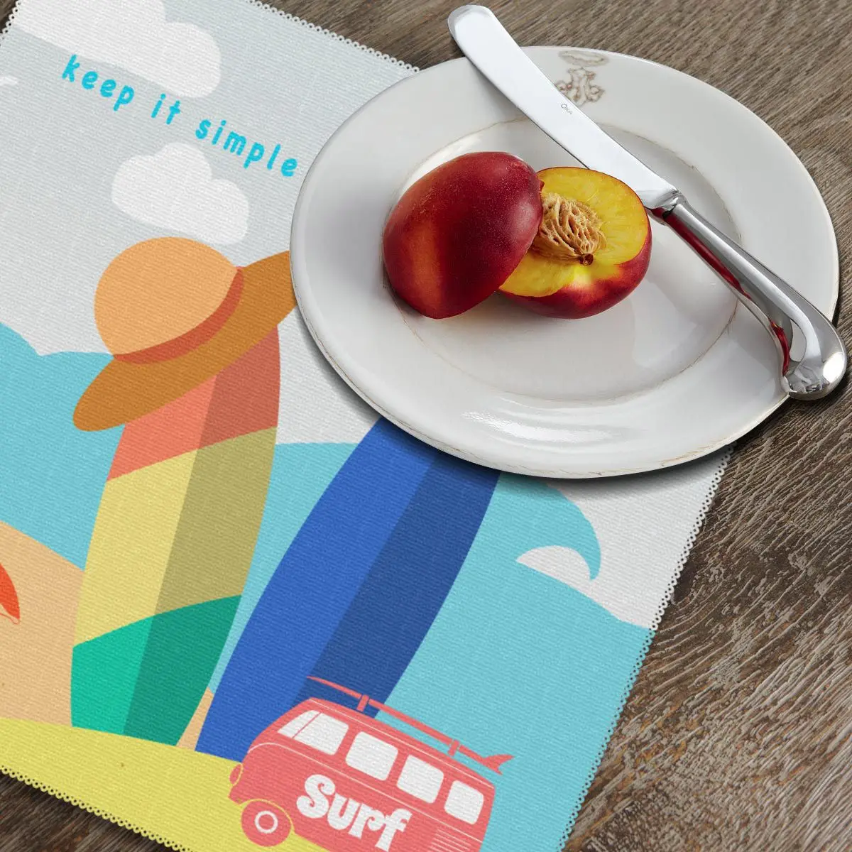 Столовые приборы для обеденного стола подставки серфинга и полистеровая чашка