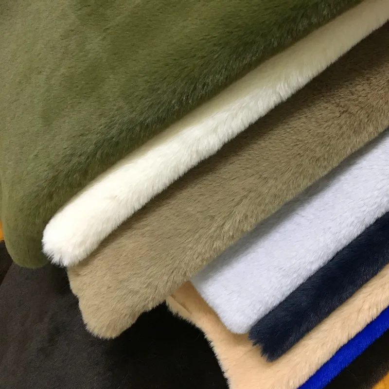 Искусственная плюшевая ткань из кроличьего меха для лоскутного пальто подушки
