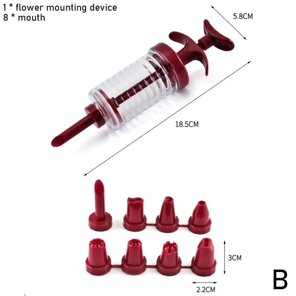 

Cake Cream Decorating Gun Set Nozzles Flower Piece Suit Muffin Dessert Extruder Pastry Cookie Syringe Kitchen Tools