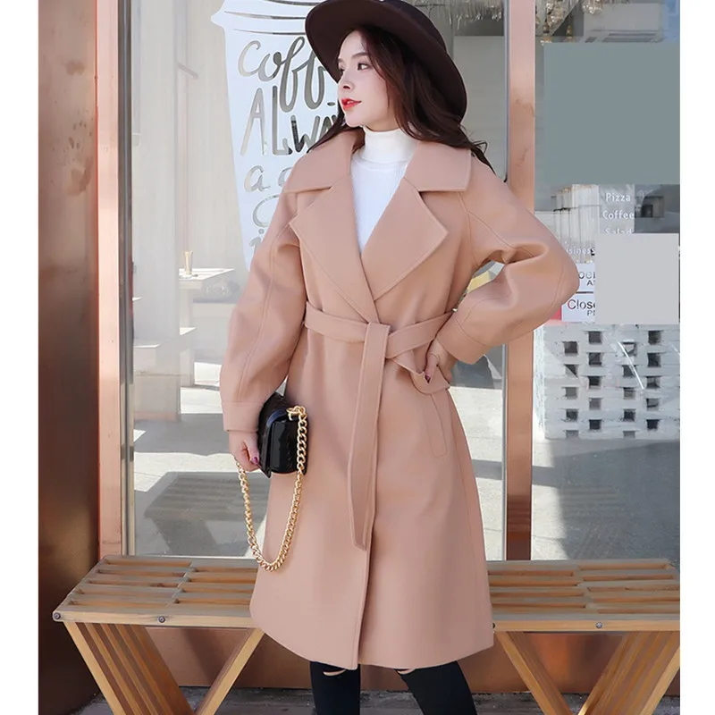 UHYTGF женские зимние пальто однобортный сладкий элегантный женский лацкан