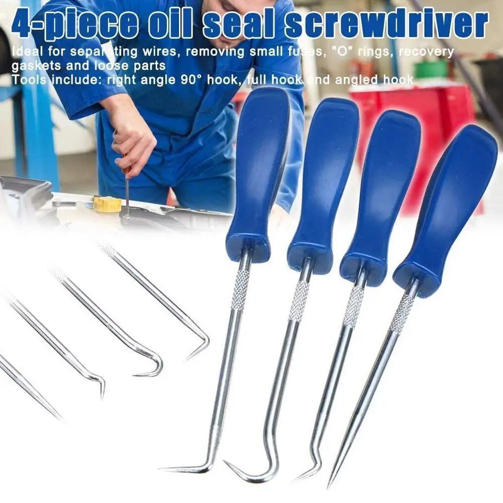 

4Pcs Auto Car Pick and Hook Set O Ring Oil Seal Gasket Tool Remover Hand Set Tool Car Puller Remover Craft