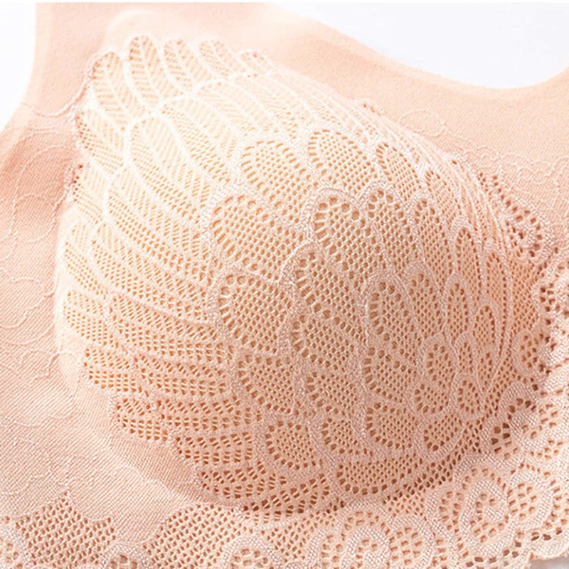 

3pcs/lot Plus Size Bra Seamless Bras For Women Underwear BH Sexy Lingerie Lace Brassiere Push Up Bralette With Pad Vest Top