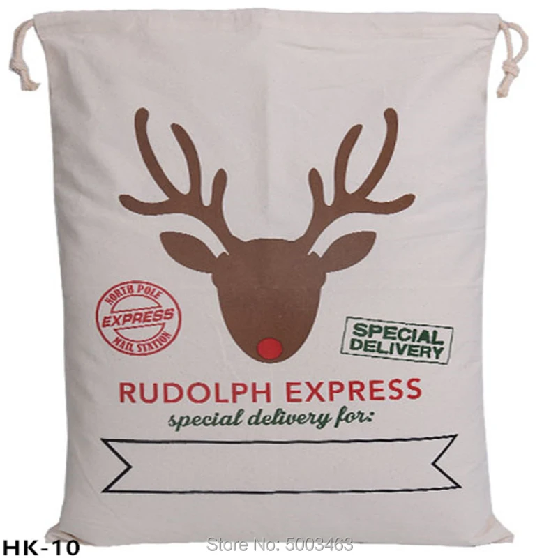 Оптовая продажа мешок Санты s 30 шт./лот Рождественский вечерние большая Холщовая
