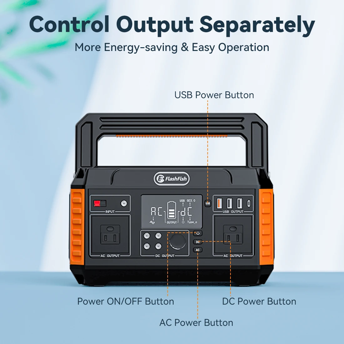 Flashfish 560W Power Station 220V 110V 520Wh 140400mAh Solar Generator CPAP Battery Backup Power Emergency Power Supply Camping