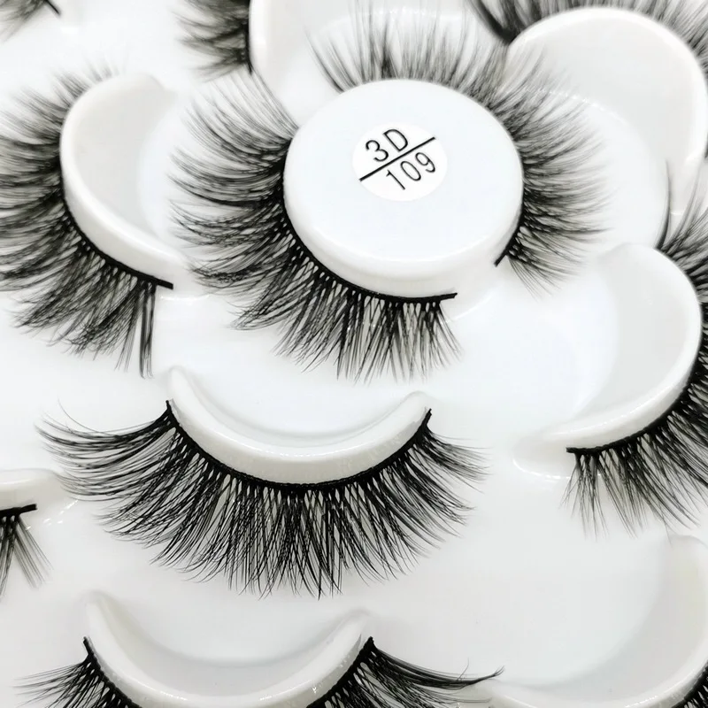 Mink eyelashes 3d mink hair eyelashes10 pairs long makeup 3d faux nature fake lashes extension false eyelashes Wholesale(10P