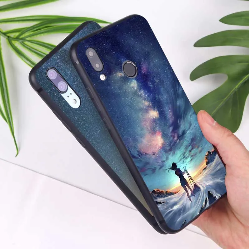 sky Space planet Soft Silicone Phone Case for huawei honor 20 lite 8x 9x pro 10 v30 |