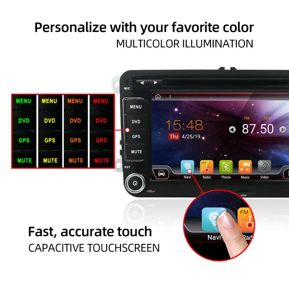 Bosion 2 Din Android 10 DSP IPS автомобильный аудио DVD плеер радио для VW GOLF6 Polo JETTA B6 PASSAT Tiguan SKODA