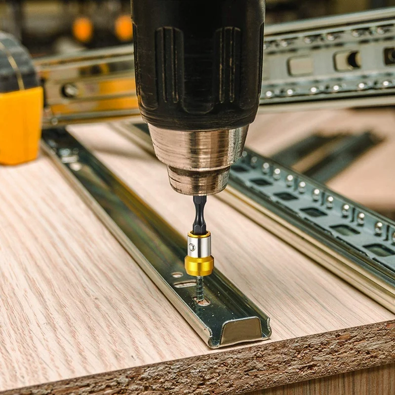 

LBER 5Pcs Magnetic Screw Ring Bit Magnetizer Ring Magnetic Holders Fit for 1/4 Inch Hex Screwdriver and Power Bits