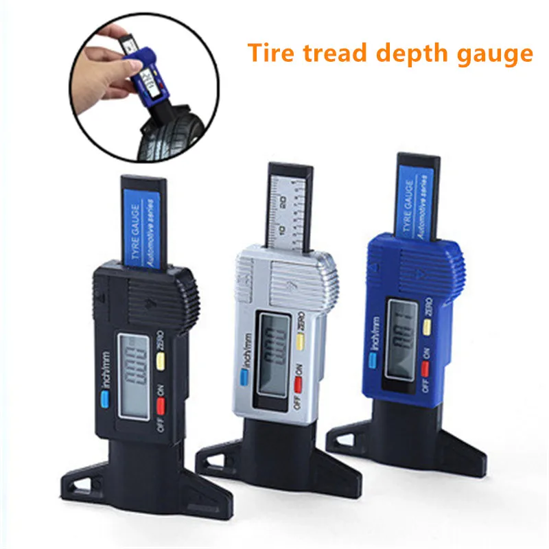 

Electronic Digital Display Tire Tread Depth Gauge Tire Gauge Depth Vernier Caliper Tread Ruler High Precision 0-25mm Tire Tread