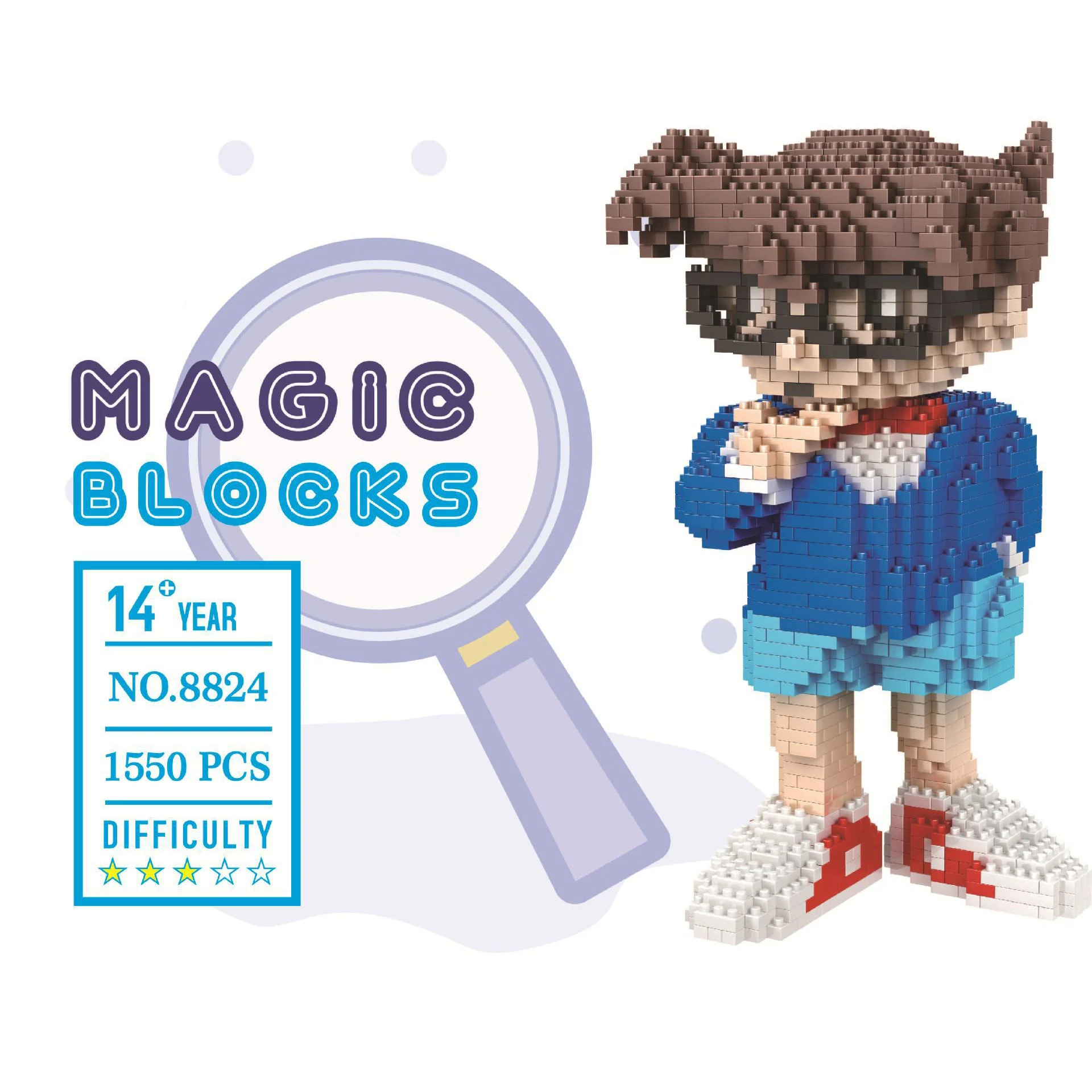 Фигурки детектива эдогава Конана микро Алмазный Блок японская модель аниме