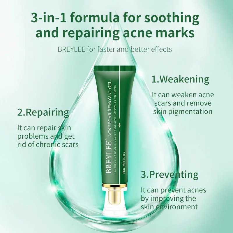 

BREYLEE Acne Scar Removal Gel Acne Treatment Oil Control Shrink Pores Soothing Cream Moisturizing Day Cream Facial Skin Care