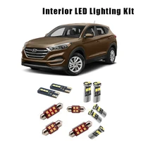for 2017 2018 2019 hyundai tucson 12pcs white bulbs car led interior map dome light package kit fit trunk mirror license lamp