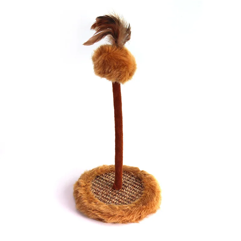 

Pet Cat Toy Interactive Feather Spring Funny Cat Toy Sound Mouse Sisal Cat Scratch Board Cat Toy