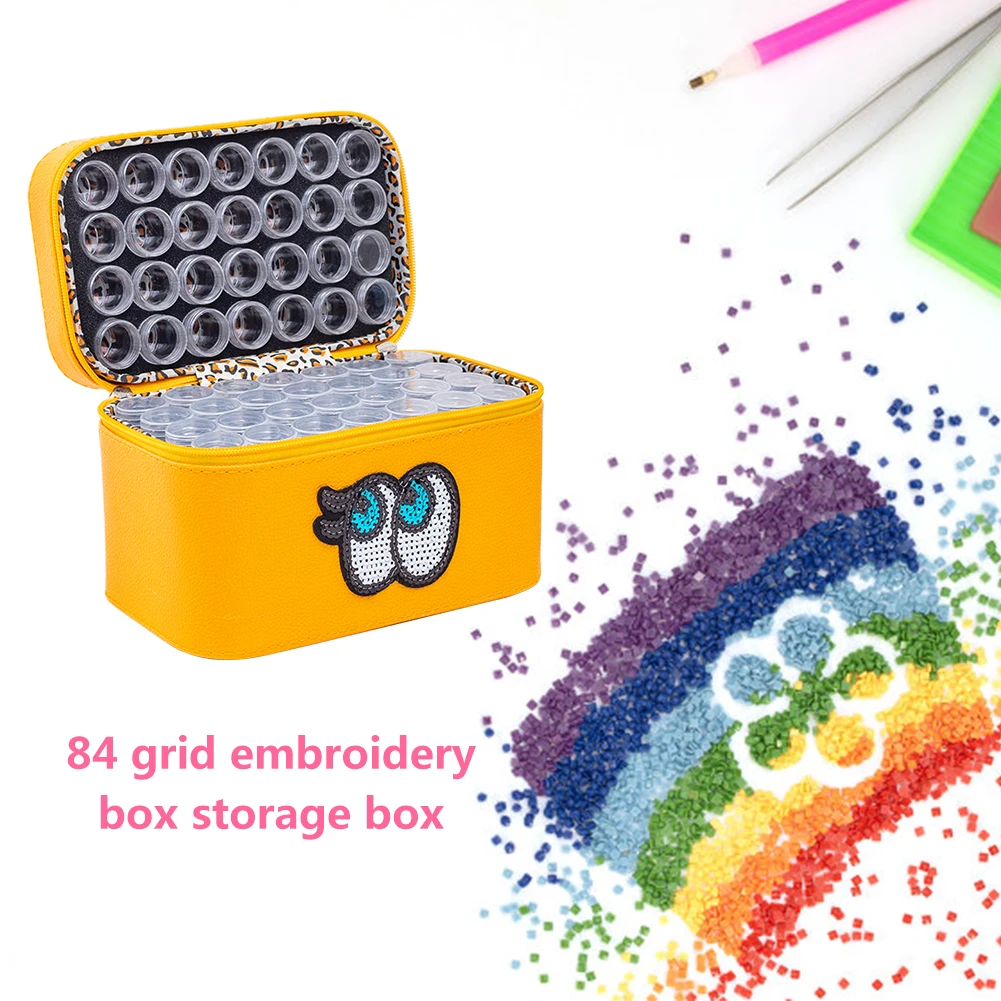 

84 Bottles Diamond Painting Accessories Storage Box Rhinestones Container