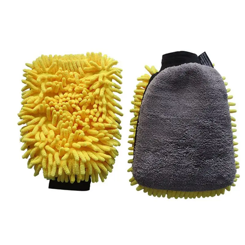

Auto Car Wash Glove Double-sided Coral Cashmere Car Wash Glove Coral Mitt Soft Anti-scratch for Car Wash Thick Cleaning Tools