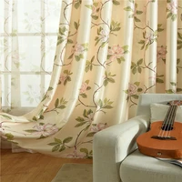 stylish simplicity pastoral style fresh printing curtains living room bedroom blackout curtains
