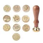 Ретро дерево восковый Узор Женский С Днем Рождения антикварная деревянная уплотнение Скрапбукинг Sollos stempel ремесло свадебное украшение