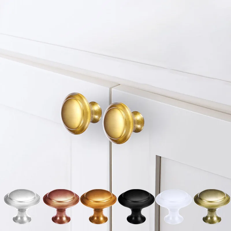 

1Pcs Drawer Single Hole Handle Zinc Alloy Simple Round Mushroom Handle Cabinet Handle Wardrobe Shoe Cabinet Door Solid Handle