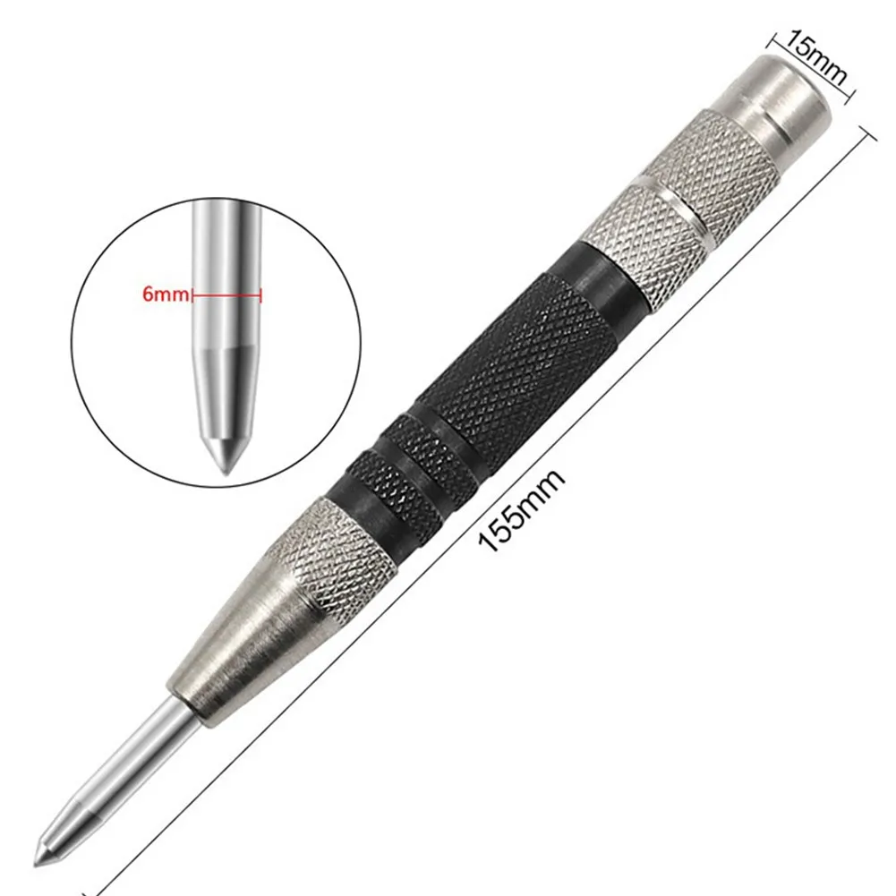 

155mm Automatic Centre Punch Adjustable Spring Loaded Metal Drill Mark Loaded Metal Drill Tool Carpenter Woodworking Tool