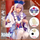 Genshin Impact Косплей Qiqi костюм для косплея Genshin Impact костюм Genshin Impact Zombie платье для девочек топы и брюки аксессуары