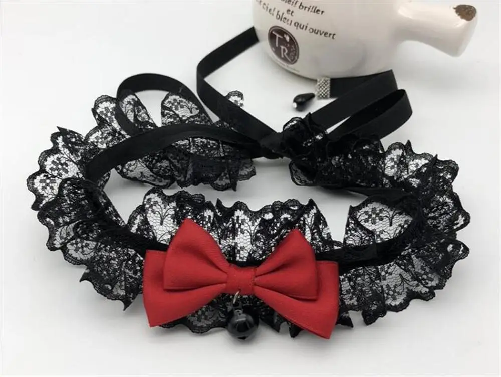 Милое колье в стиле Харадзюку ручной работы на шнуровке с колокольчиком и