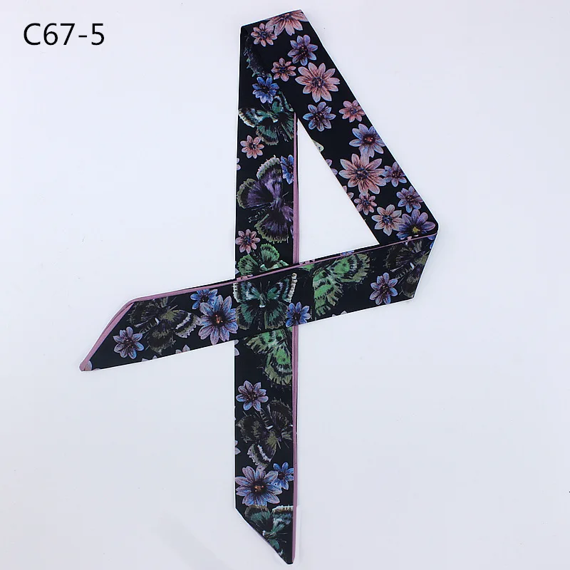 Женский шарф из натурального шелка с ладана бабочкой цветами и растениями | Дом