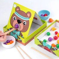parent child interaction play house simulation feeding game early childhood education fine motor chopsticks educational toys